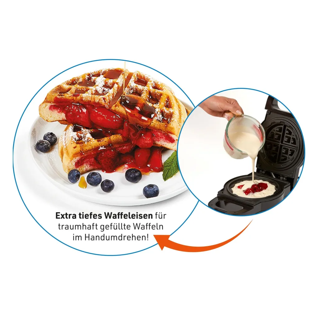 Wafflestar Power XL waffle iron, Ø 18 cm
