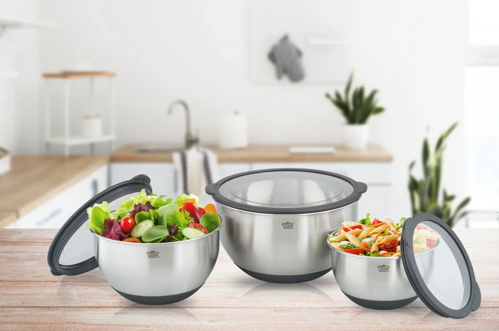 Bowl set "Primo" with whisk, 3 pieces