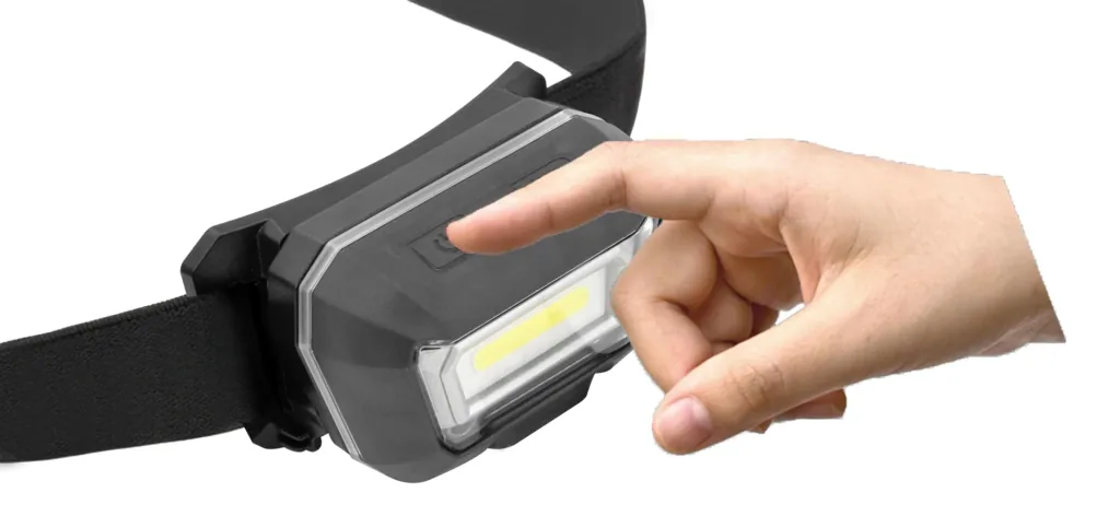 LED sensor headlamp with battery, IP65