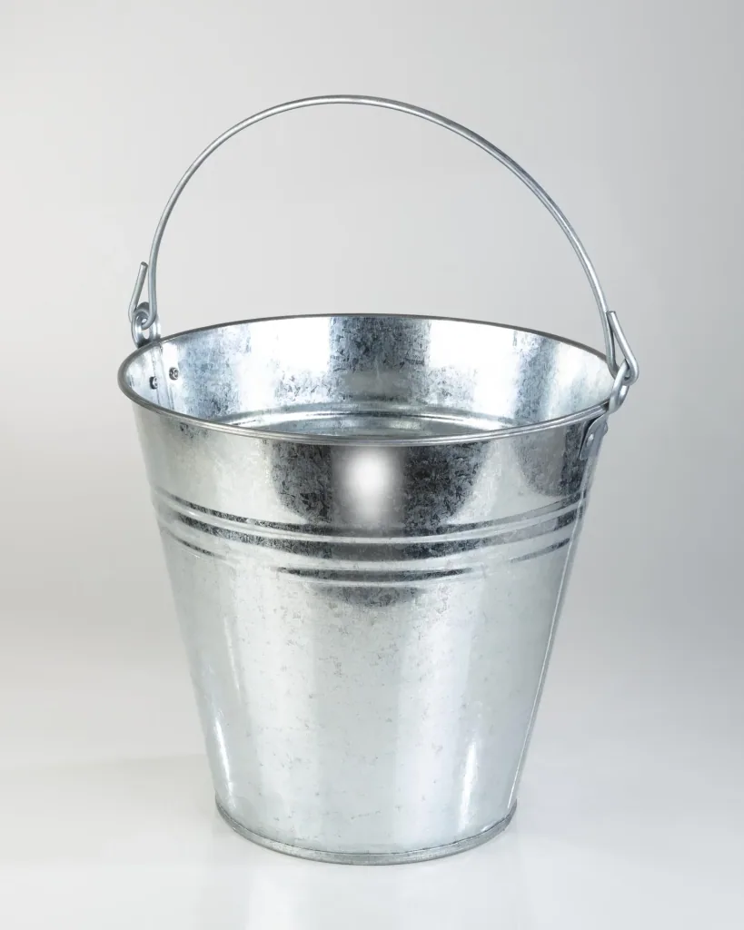 Zinc bucket set, 5 pieces