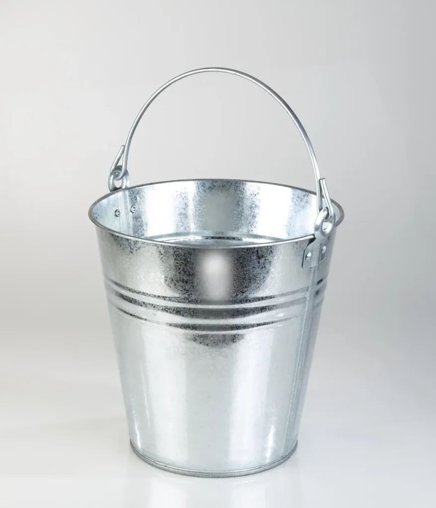 Zinc bucket set, 5 pieces