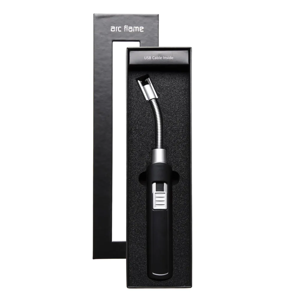 Arc lighter Cozy Spark BBQ with flexible neck and USB cable in window box