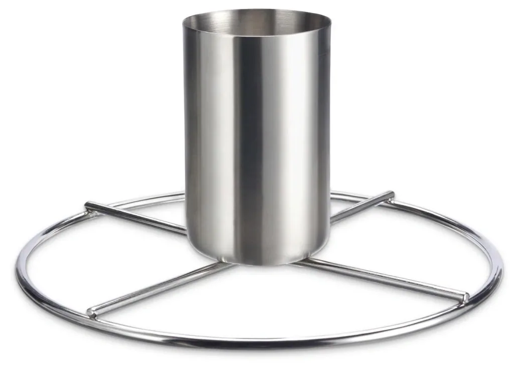 Grill chicken holder with aroma container, stainless steel