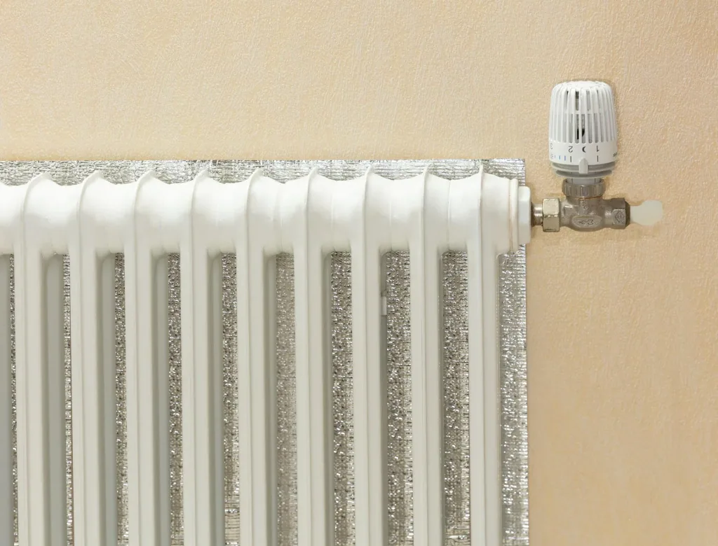 Radiator reflective foil, self-adhesive