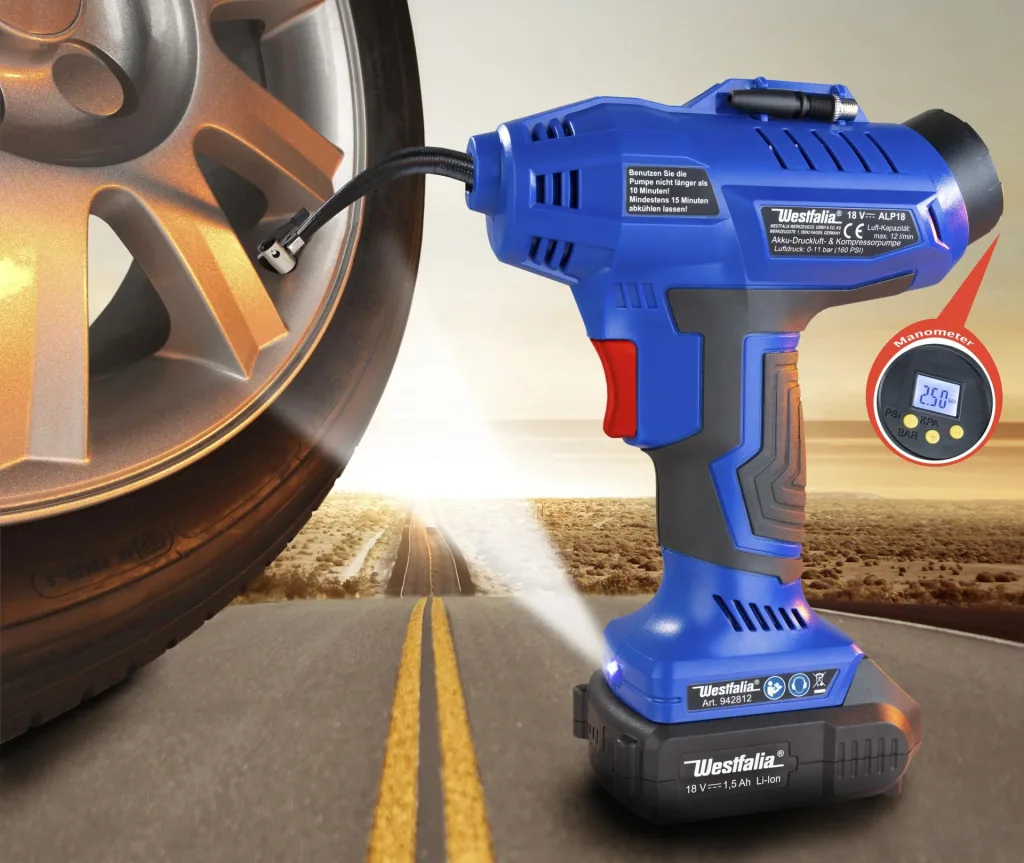 Cordless air pump ADLP18, 18 Volt Li-Ion (without battery and charger)