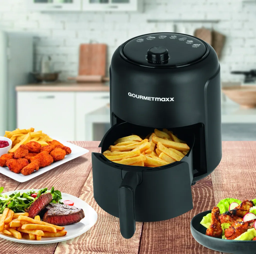 Hot air fryer, 2.3 l, 1000 watts, black