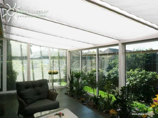 Rope-tensioned sun sail white 275 x 58cm