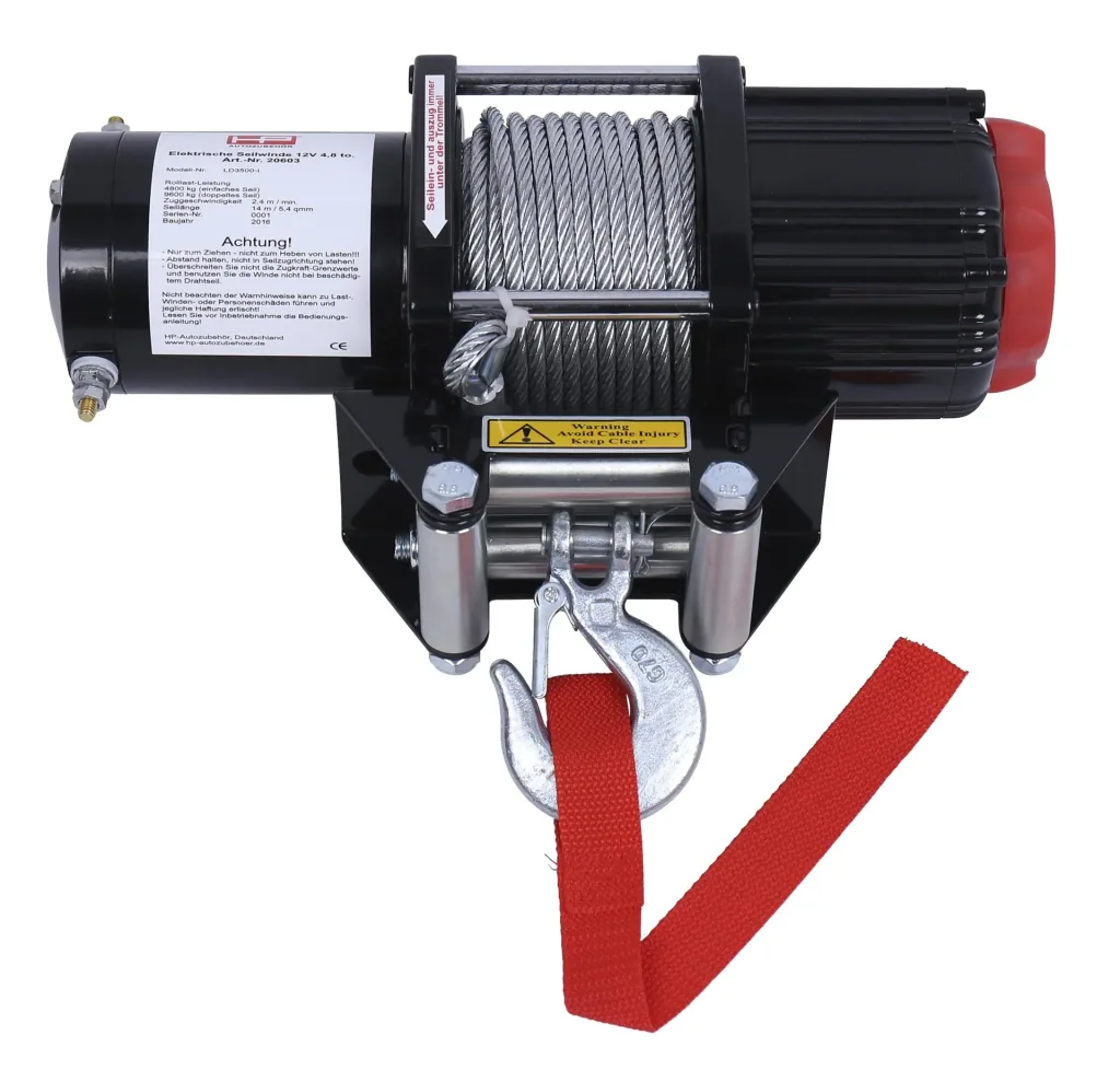 Motor winch Profi 4,800 kg with radio remote control