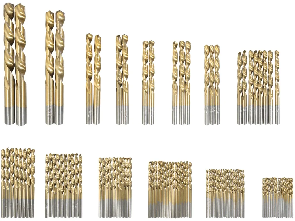Titanium HSS drill bit assortment 100 pieces