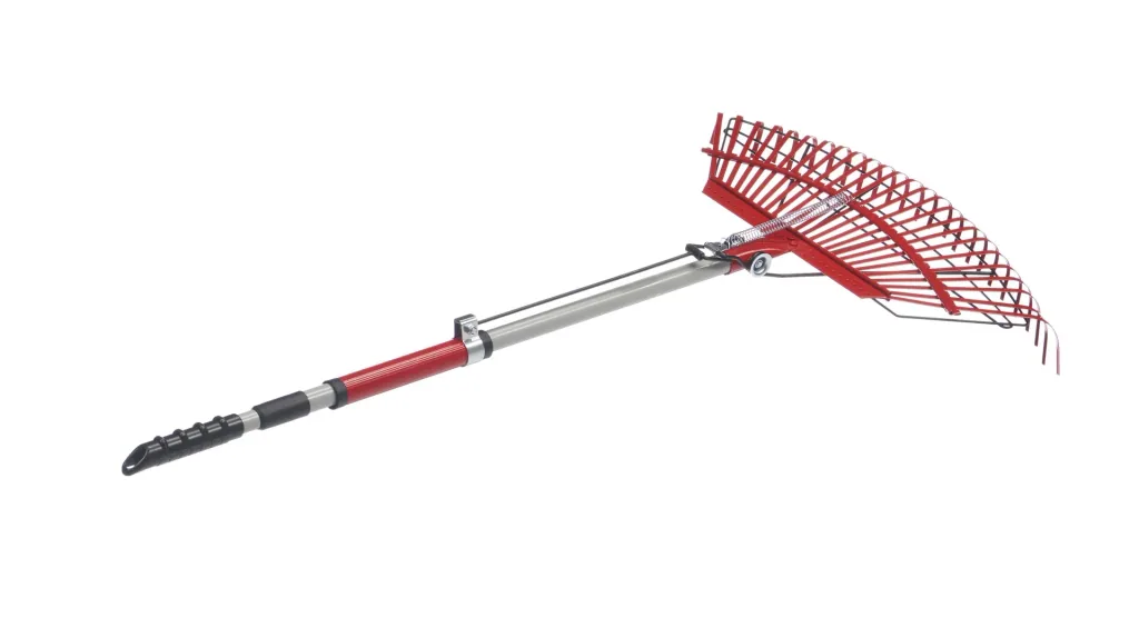 Universal rake with grapple, 25 tines, telescopic