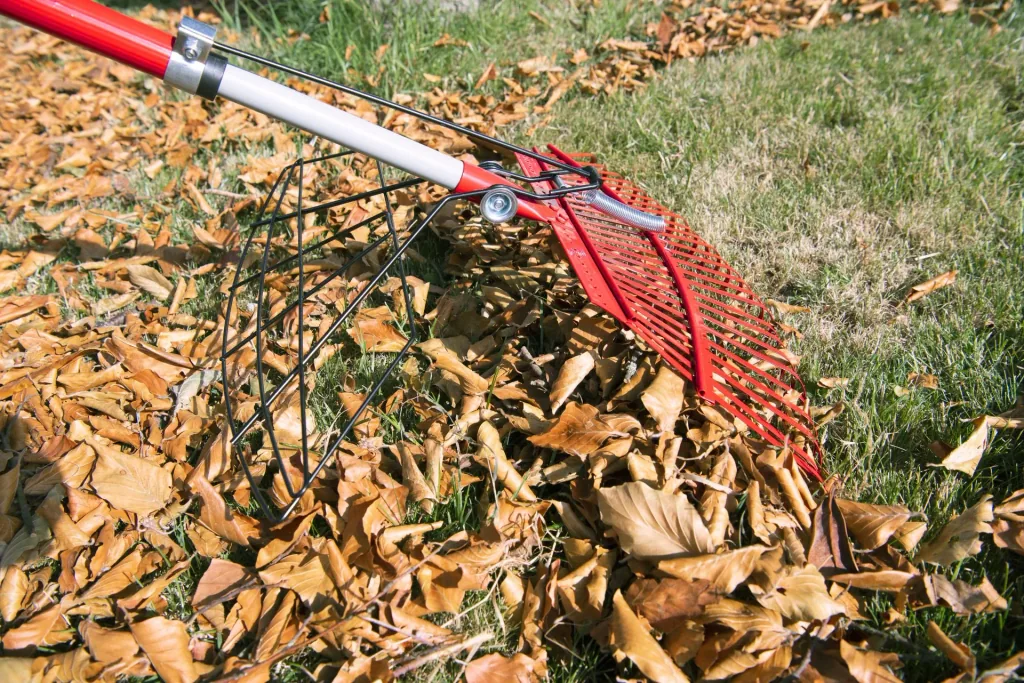 Universal rake with grapple, 25 tines, telescopic