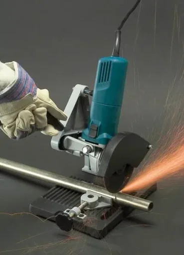 Cutting stand for one-hand angle grinders