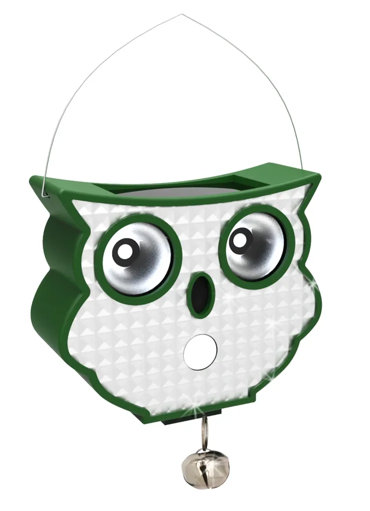 Solar-powered ultrasonic animal deterrent "Owl"