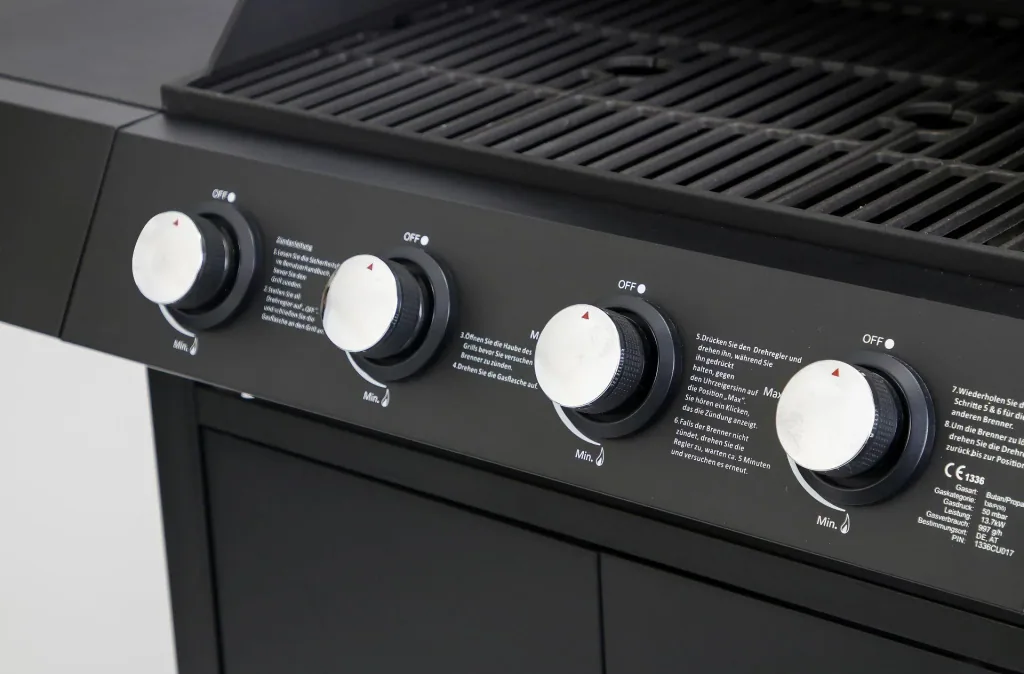Gas grill “San Angelo” 4 + 1 burner, black