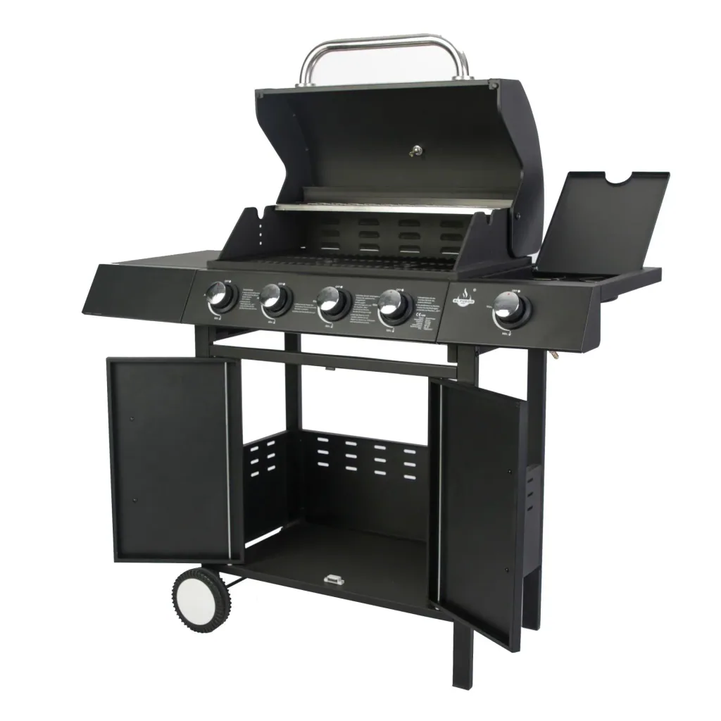 Gas grill “San Angelo” 4 + 1 burner, black