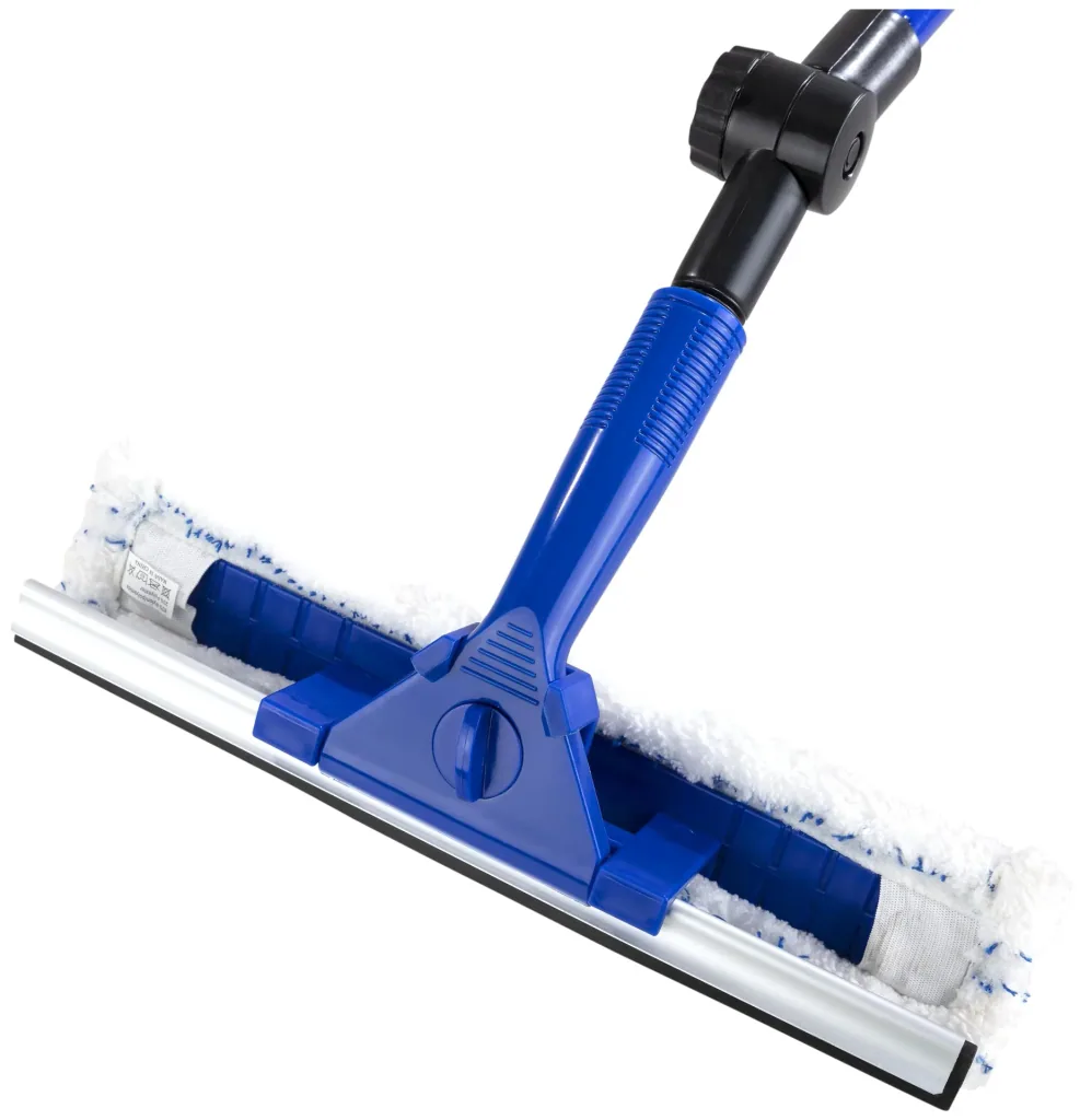 Telescopic window wiper, with dirt scraper, 3.88 m