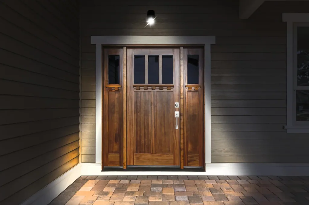 Solar outdoor light with motion detector and twilight sensor
