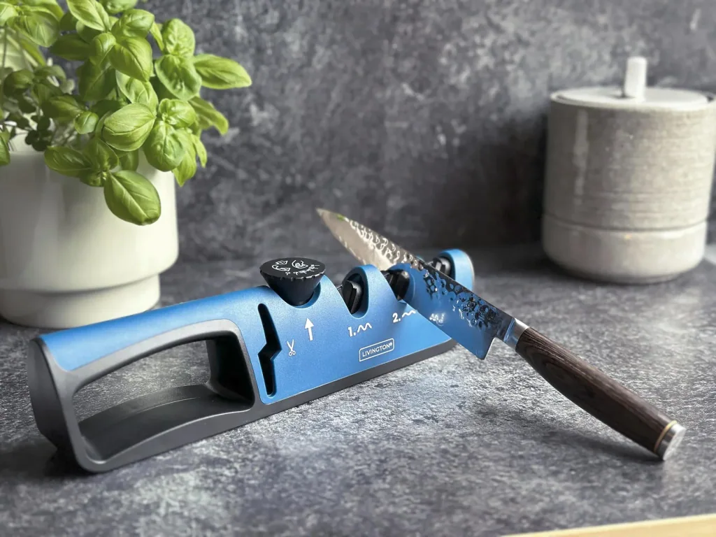 3 in 1 knife sharpener "Blade Star", knife sharpener with sharpening angle regulator