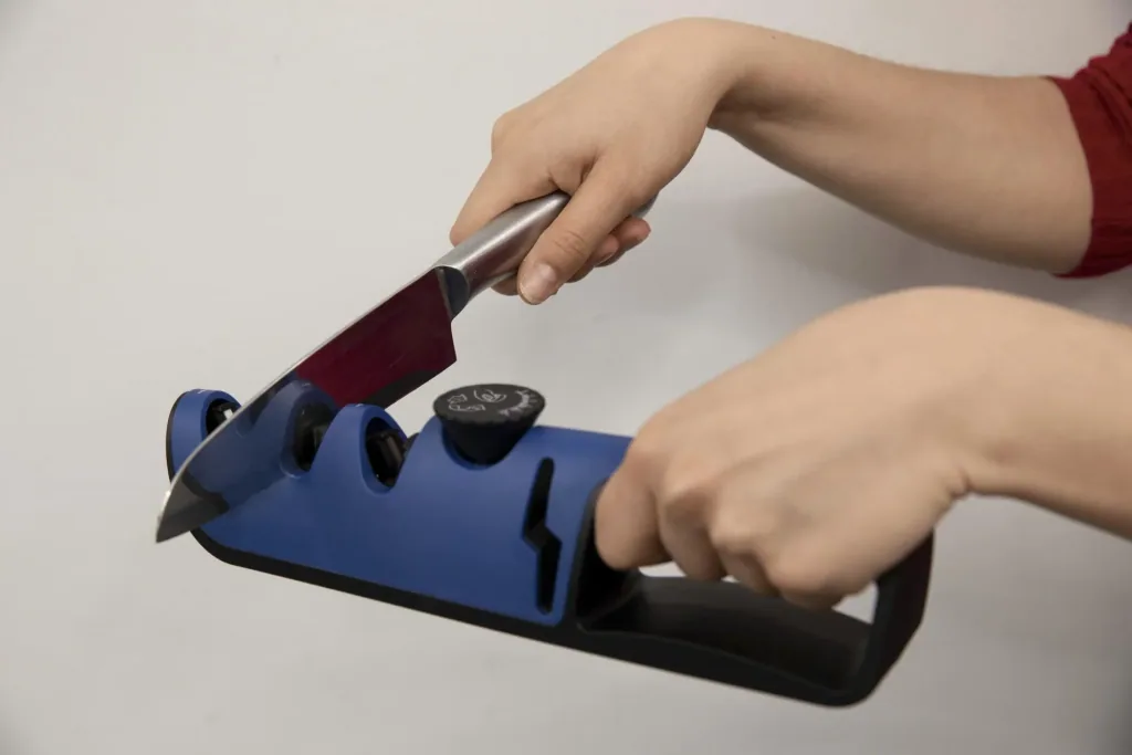 3 in 1 knife sharpener "Blade Star", knife sharpener with sharpening angle regulator
