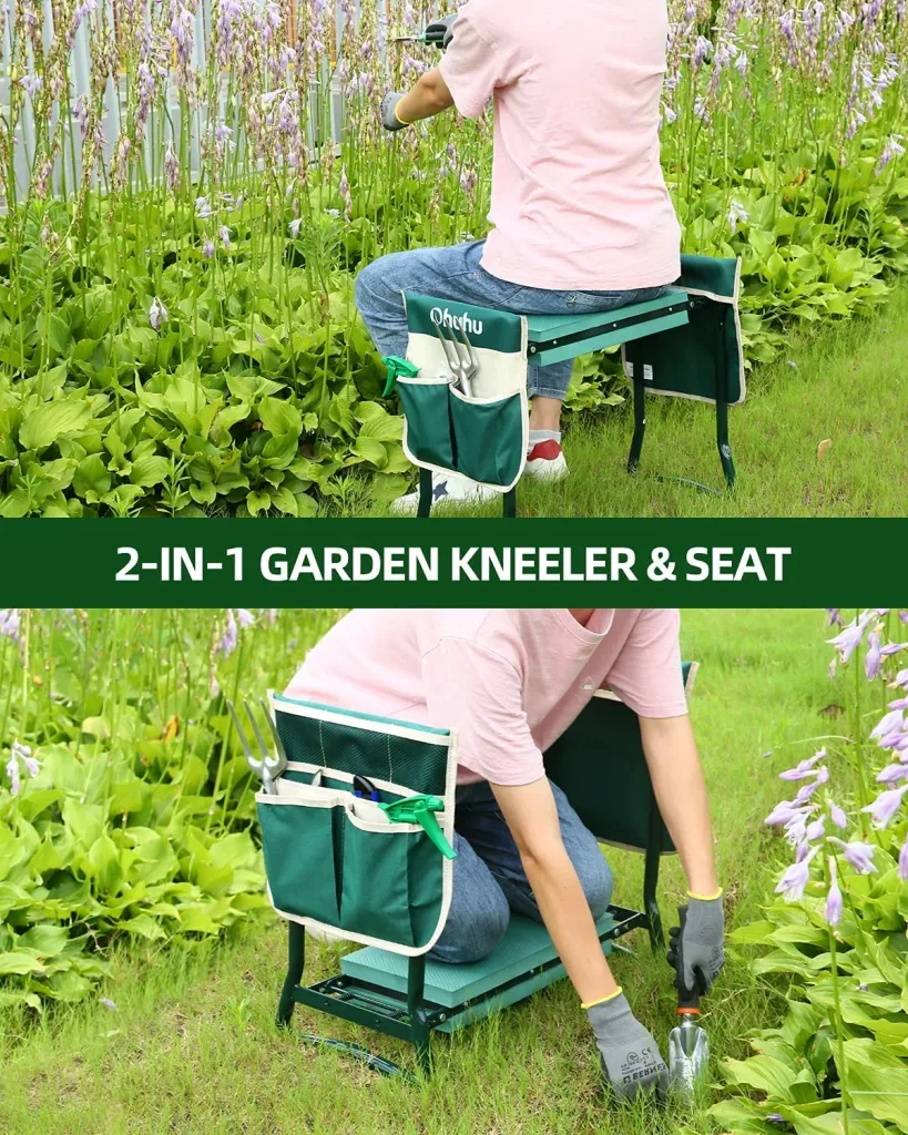 2-in-1 XXL seat and knee bench, load capacity up to 150 kg, including tool bag