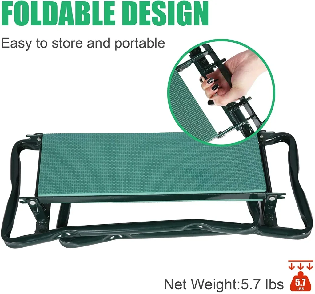 2-in-1 XXL seat and knee bench, load capacity up to 150 kg, including tool bag
