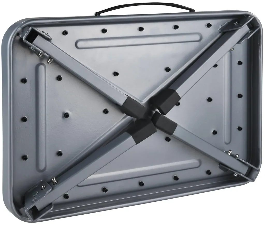 Foldable, one-step step stool, grey