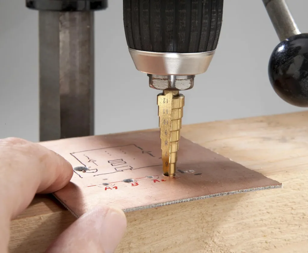 7-piece titanium-coated step and milling drill bit set