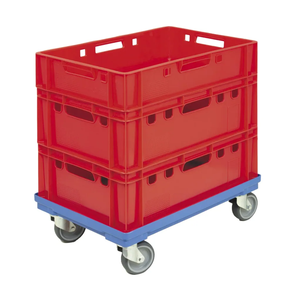 Euro meat crate E2 60x40x20 cm, red