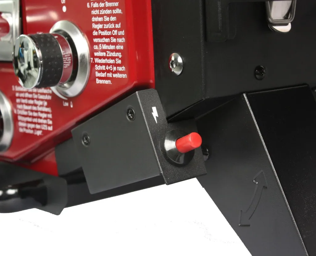 Tabletop gas grill "Medison" red