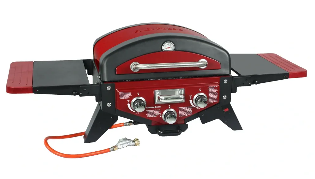Tabletop gas grill "Medison" red
