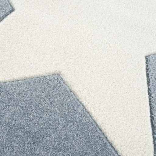 Livone carpet star white on blue round, Carpet size: Ø 160 cm