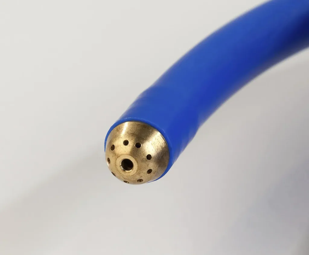 Drain-clearing hose “Drain-clearing Power”, with nozzle, 2.5 m, blue/yellow
