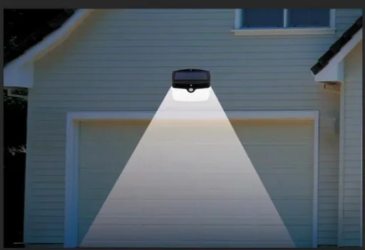 Solar wall light with motion sensor
