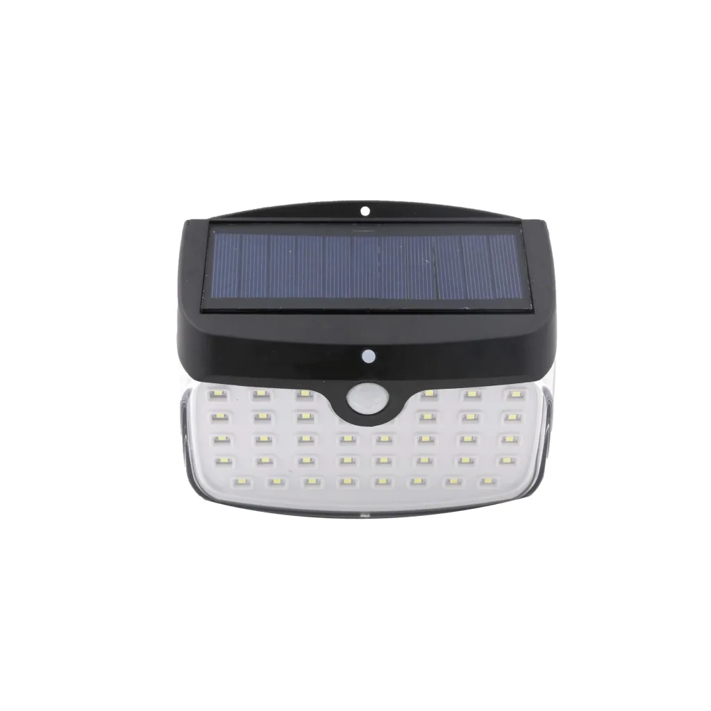Solar wall light with motion sensor