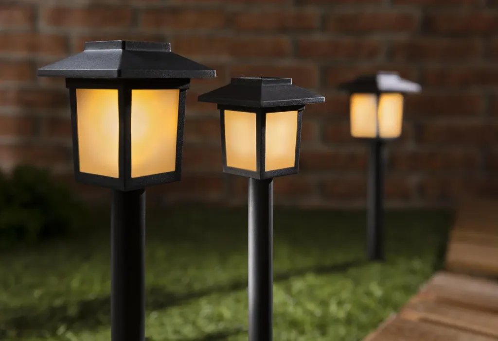 Solar Laterne mit Flameneffekt, Set of 3