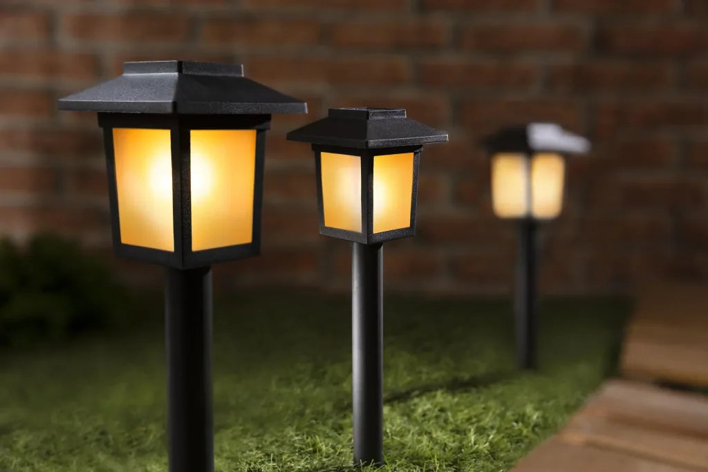 Solar Laterne mit Flameneffekt, Set of 3