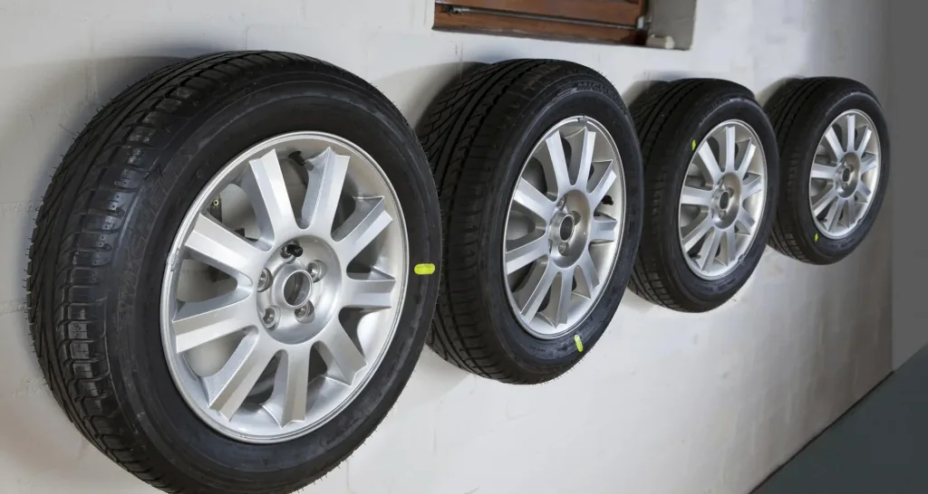 Car tire universal holder set of 4