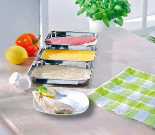 Breading tray set, 3-piece
