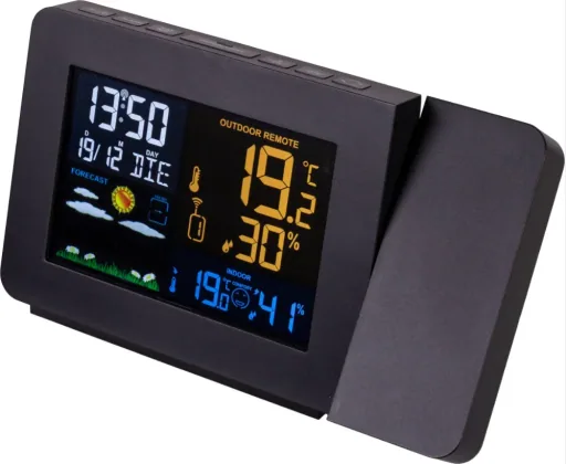 Weather station with LED projection