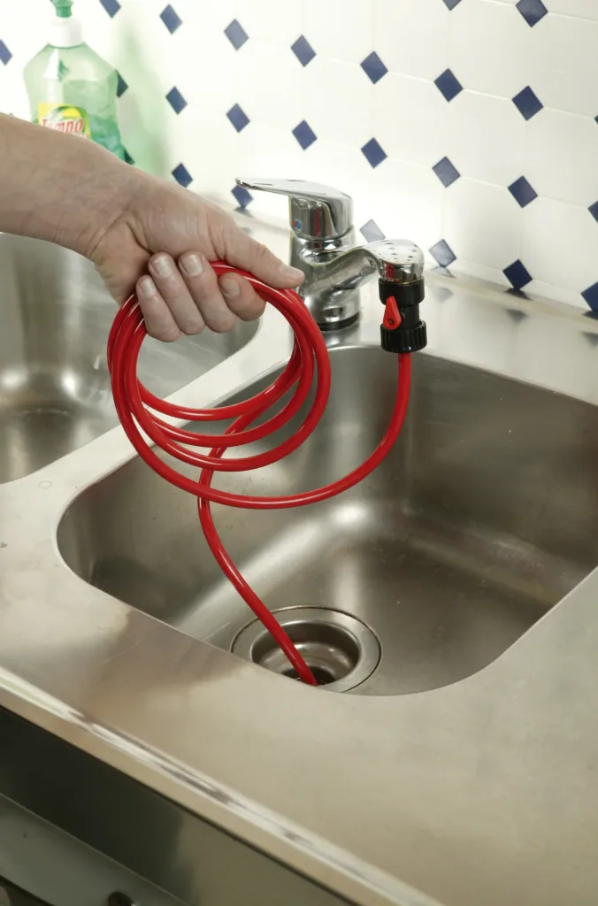 Pipe-free power with check valve