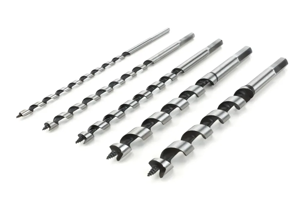 Auger drill bit set, 5 pieces