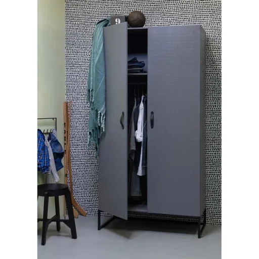 Wood Wardrobe Morris clay gray
