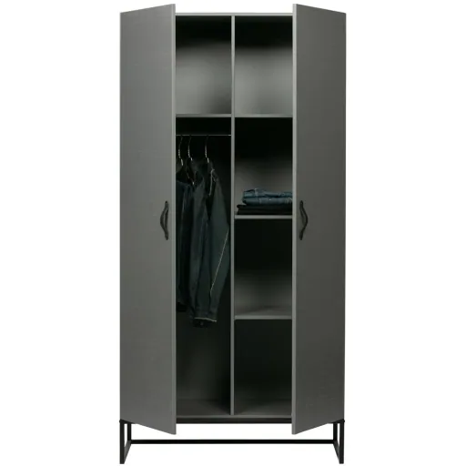 Wood Wardrobe Morris clay gray