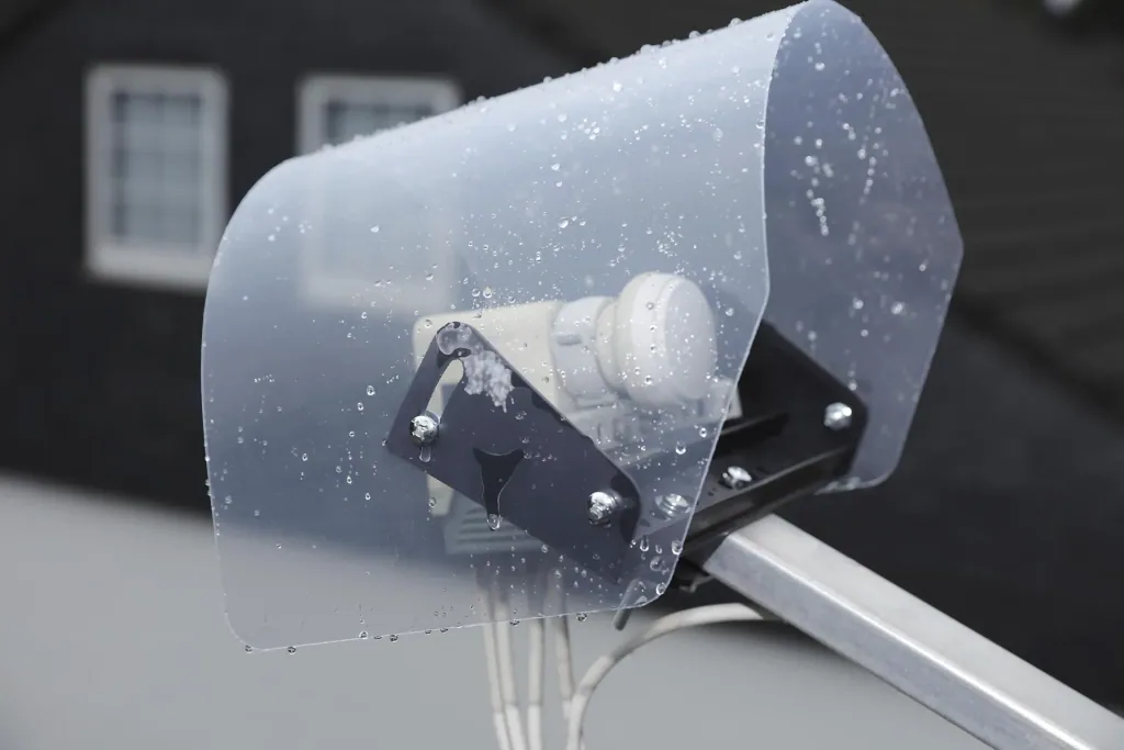 Rain and UV protection for LNBs of satellite systems