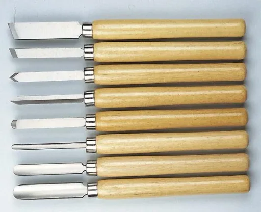 Turning chisel set, 8 pieces