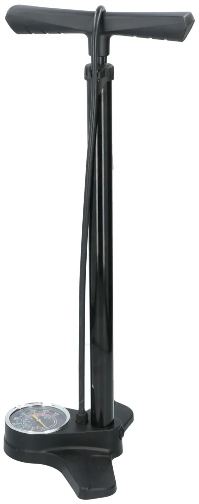 Bicycle floor pump with pressure gauge