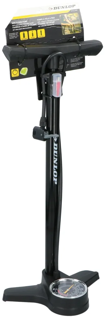 Bicycle floor pump with pressure gauge