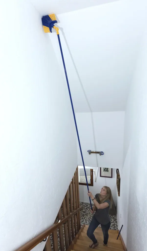 Telescopic broom - ideal for gutter cleaning