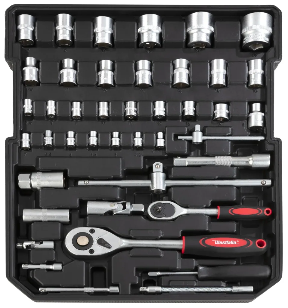 Tool case on wheels, equipped, 186 pieces