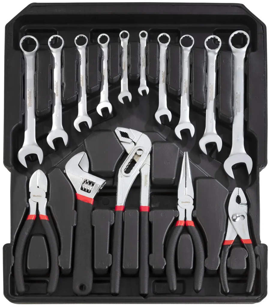 Tool case on wheels, equipped, 186 pieces